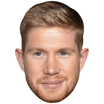 Image of Kevin De Bruyne (Stubble) Celebrity Mask, Flat Card Face, Fancy Dress Mask