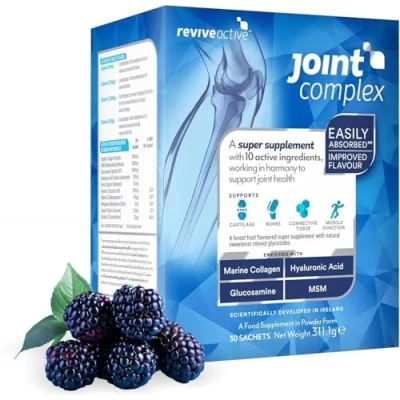 Image of Joint Complex by Revive Active A Daily Sachet Contributes to The Support of Joints, Cartilage, Bones &amp; Muscle Function with Marine Collagen, Hyaluronic Acid, Glucosamine 30 Days Supply