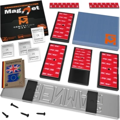 Image of GENMAG Magnetic Number Plate Holder Frameless license Magnet Car Registration (Set for 2x plates)