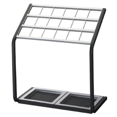 Image of Yamazaki 6295 Umbrella Stand with 18 Slots, Steel, Minimalist, 45 x 24 50 cm