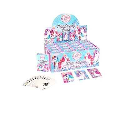 Image of Henbrandt Unicorn Mini Playing Cards Pack of 8 Pieces Party Bag Fillers / Favours