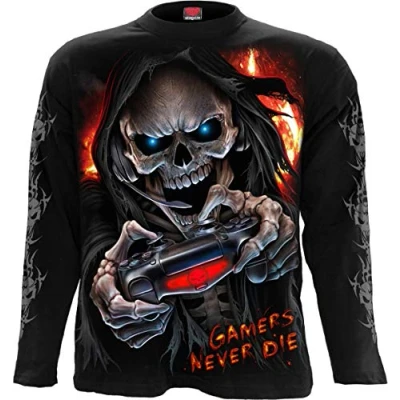 Image of Spiral Respawn Longsleeve T Shirt Black XXL
