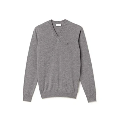 Image of Lacoste Wool Mens Grey Sweater Size Medium