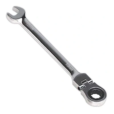 Image of Sealey Premier Flexi Head Ratchet Combination Spanner 10mm