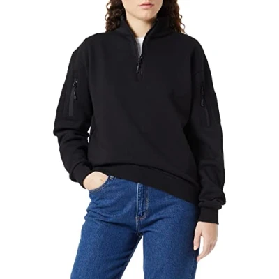 Image of Mil Tec Unisex Tactical Sweatshirt, Black, L UK