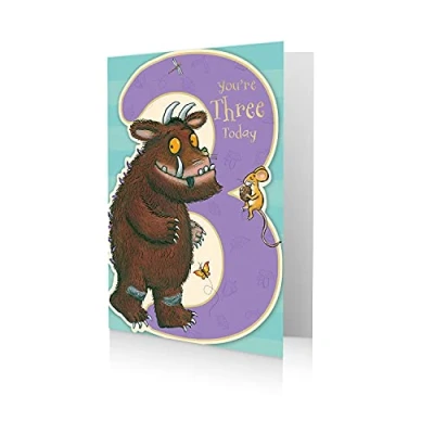 Image of Danilo Cards Age 3 Birthday Card, 3rd Card Gruffalo, 17.8 x 12.7 5.1 centimetres