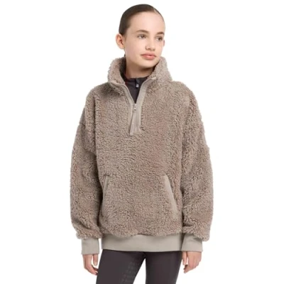 Image of LeMieux Young Rider Tia Teddy Fleece Jacket Ash 11 12 Years