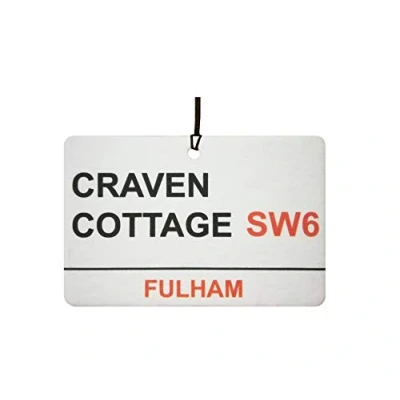 Image of Fulham/Craven Cottage Street Sign Car Air Freshener (Fun Birthday/Xmas Christmas Stocking Filler/Secret Santa/Novelty Scented Gift)