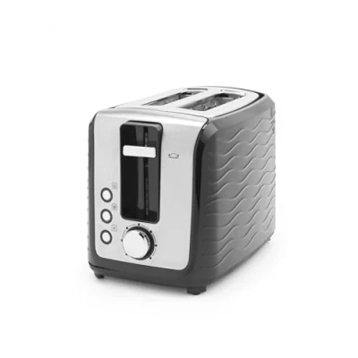 Image of Progress Wave Textured Toaster 7 Browning Levels, 2 Slice Toaster, Reheat, Defrost, Cancel Function, High Lift Eject, Crumpets, Bagels, Removable Crumb Tray, Self Centring, 900W, EK6089PBLK