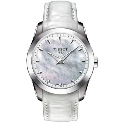 Image of Tissot Women&#039;s Analogue Swiss Quartz Watch with Leather Strap T0352461611100