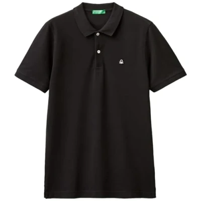 Image of United Colors of Benetton Men&#039;s Polo Shirt M/M 3wg9u301z, Black, XL