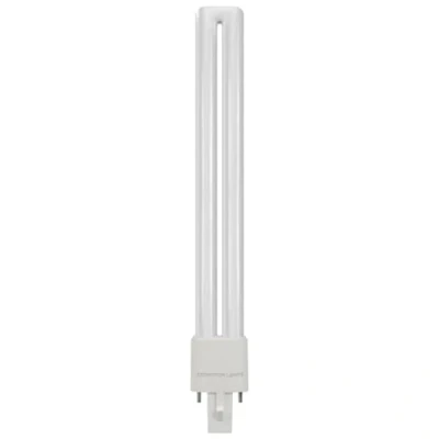 Image of Crompton Lamps LED PLS 5W G23 Single Turn S Type Direct to Mains (11W Equivalent) 3000K Warm White Opal 680lm 2 Pin Push Fit Light Bulb