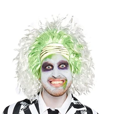 Image of amscan 9907639 Adult Mens Beetlejuice Wig