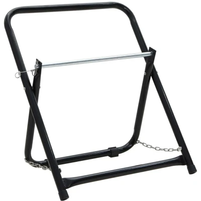Image of vidaXL Hose Reel Cart 48 cm 45 kg Black Powder coated Steel