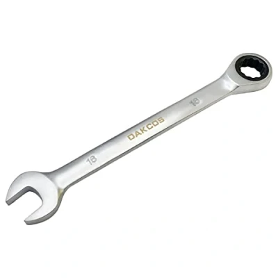 Image of DAKCOS Fixed Head Ratchet Spanner 16mm Ratcheting Combination Wrench Chrome Vanadium Steel
