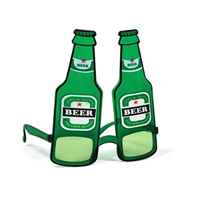Image of Bristol Novelty BA278 Beer Bottle Glasses, Unisex Adult, One Size