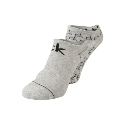 Image of Calvin Klein Women&#039;s Logo Sneaker, Light Grey Melange, ONE Size (Pack of 2)