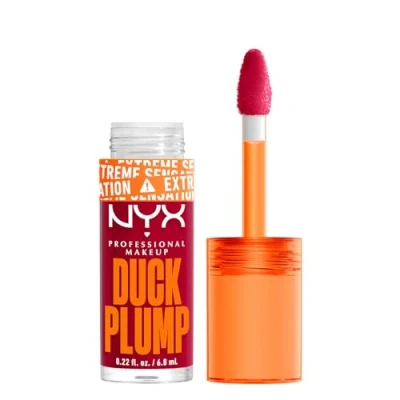 Image of NYX Professional Makeup Lip Plumping Gloss, Intense Colour and High Pigmentation, with Extreme Shine Finish, Infused Spicy Ginger, Vegan Formula, Duck Plump, Hall Of Flame