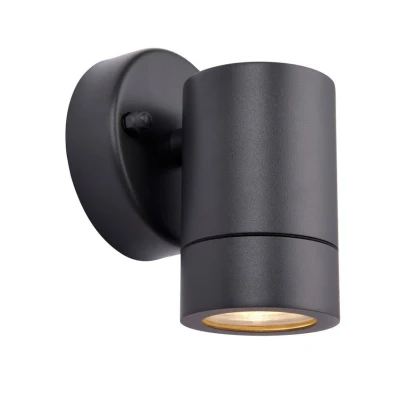 Image of Saxby Palin Outdoor Down Wall Lamp Anthracite Grey IP44