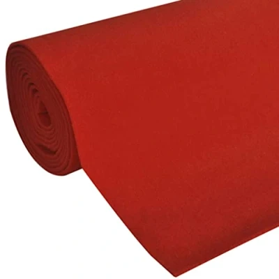 Image of vidaXL Red Carpet Decoration Extra Heavy 400 g/m2 Polyester Fabric Ideal for Indoor &amp; Outdoor Events Easy to Clean Store 10 x 1 m
