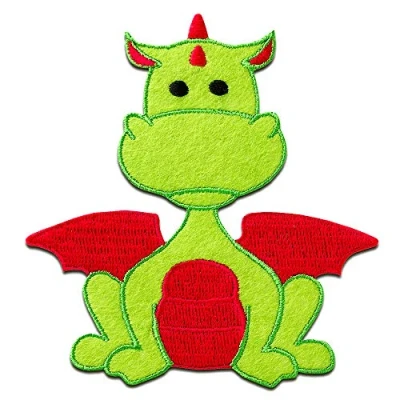 Image of Catch the Patch 1 Piece Cloth Embroidered Animal Silhouette Iron on Patch, Size: 3.54 x 3.31 inches