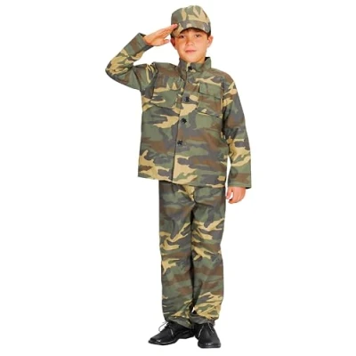 Image of Wicked Costumes Boys Action Commando Fancy Dress Costume Medium (5 7 Years)