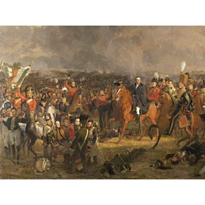Image of Artery8 Pieneman The Battle Of Waterloo Painting Large Wall Art Poster Print Thick Paper 18X24 Inch