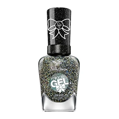 Image of Sally Hansen Miracle gel Nail Polish At home manicure, 906, Glitter to Santa 14.7m, Gold 906