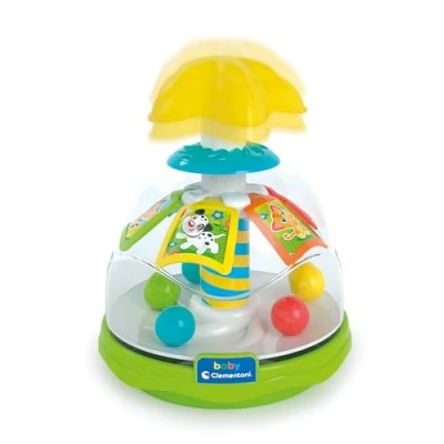 Image of Clementoni Baby Infant Toys Happy Friends Spinning Top Press Spinner, Early Development &amp; Activity Toys, Sensory Learning Gift Toddler 9 Months, 17895