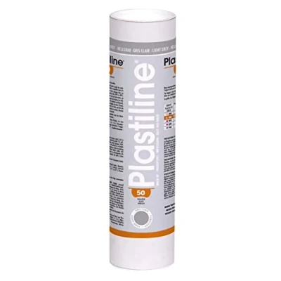 Image of Plastiline 1650T Tube of Modeling Dough, High Precision Modeling, Sculpting, Molding Hardness 50 (soft) 1 kg Light gray shade. Made in France