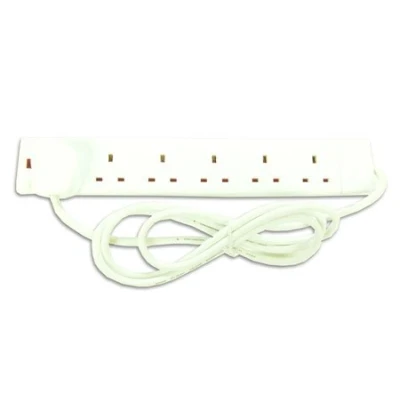 Image of 2M METRE 6 WAY EXTENSION LEAD CABLE 13A PLUG