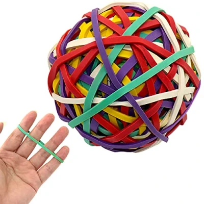 Image of Elastic Bands，Rubber Bands Office Thick Large Stationary Colored Rubber Band Ball For Packing Document Organizing And Home 120 Pcs