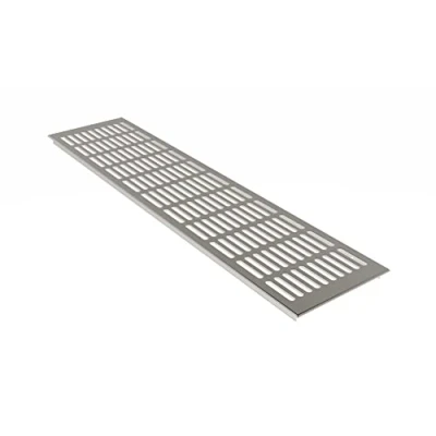 Image of Ventilation Grill Aluminium Stainless Steel Look Anodised Height 130 mm x 600