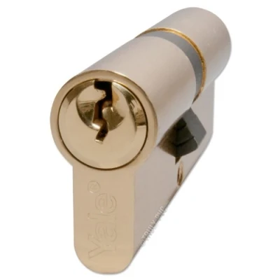 Image of Yale B ED4045 PB Euro Double Cylinder, 3 Keys Supplied, Standard Security, Boxed, Suitable for All Door Types, Brass Finish, 40:10:45 (95 mm)