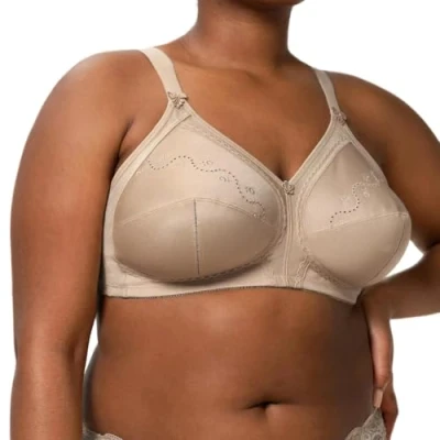 Image of Triumph Womens Doreen + Cotton 01 Non wired Bra, Skin, 34B UK