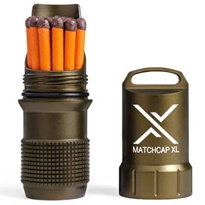 Image of Exotac Men&#039;s Matchcap Xl Waterproof Match Holder Olive Drab, X Large