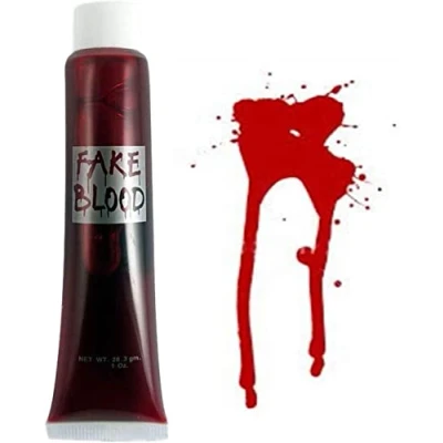 Image of 10Pcs Fake Blood Tubes 28ml Halloween Fancy Dress Horror Vampire Zombie Make Up for Theatrical Wound Scar Modeling Face/Body/Child/Adult