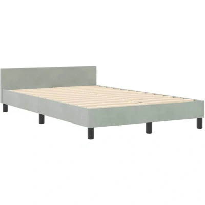 Image of vidaXL Bed Frame Light Grey 120x200 cm Velvet