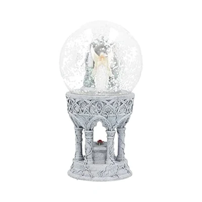 Image of Nemesis Now Love Remains Snowglobe Anne Stokes 18.5cm, Resin, Glass, Water, Ivory