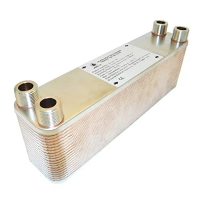 Image of Nordic Tec Ba 23 40 Stainless Steel Plate Heat Exchanger Plates 165 kW 3/4 Inch