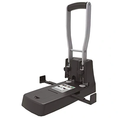 Image of D.RECT 1500 Large Capacity 2 Hole Punch 150 Sheet Metal Punch, Black Color Guide Strip with Format Markings