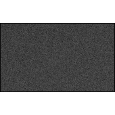 Image of vidaXL Anthracite Doormat Rectangular Indoor/Outdoor Rug, Black 100% Polypropylene, Vinyl Backing, 150x90x0.9 cm for Bedroom/Living Room/Office/Balcony