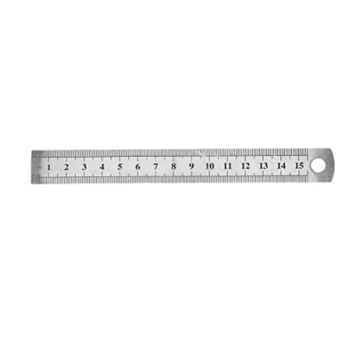 Image of Peowuieu 15cm 6 Inch Stainless Metal Ruler Measuring Tool