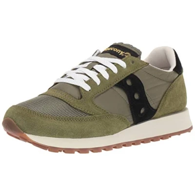 Image of Saucony Men&#039;s Jazz Original Vintage Sneaker, Olive Black, 7 UK