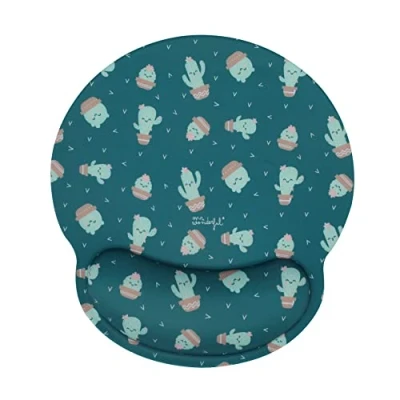 Image of WONDEE Mr Wonderful Mouse Pad, Ergonomic Mouse, Wrist Support Gel Cactus