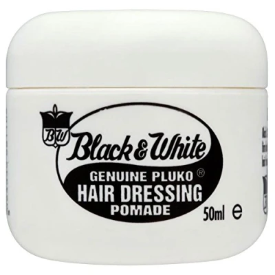 Image of Black and White Genuine Pluko Hair Dressing Pomade (50ml) Pack of 6