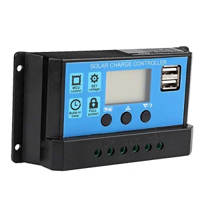 Image of Gorgeri 60A/50A/40A/30A/20A/10A 12V 24V Auto Solar Charge Controller PWM Controller(50A)