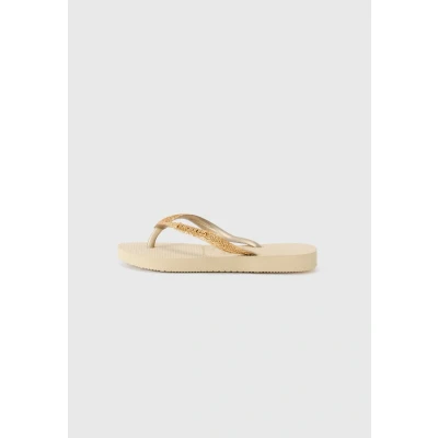 Image of Havaianas SLIM Glitter Pool shoes, Women&#039;s, Size: 4, Sand golden light metalico Rubber/textile