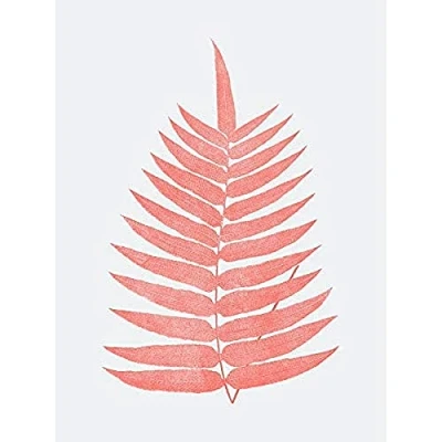 Image of Wee Blue Coo Living Coral Fern Unframed Art Print Poster Wall Decor 12x16 inch