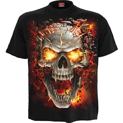 Image of Spiral Boys Skull Blast Kids T Shirt Black Large